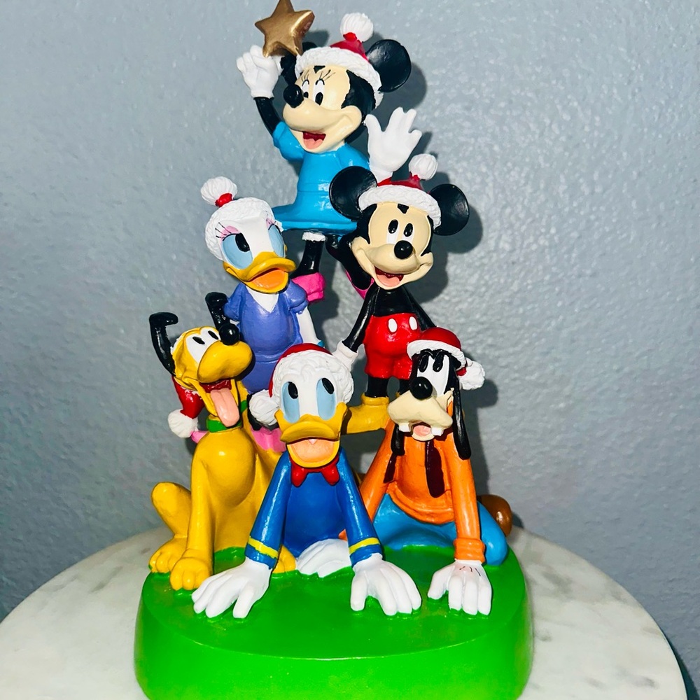 Disney Holiday Figurine with Mickey and Friends in Festive Colors